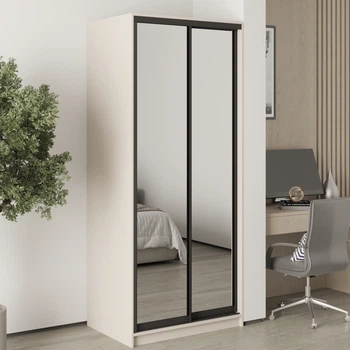 Шкаф-купе двухдверный MebelStar Уни BG 2 Зеркала 90x45x210 см Кашемир (MBS-11430)