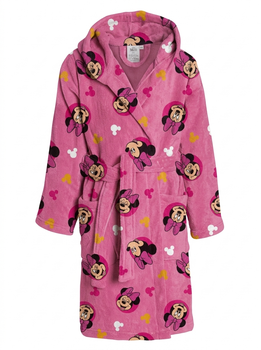 Дитячий махровий халат із капюшоном Hermet Disney Minnie Mouse 4-5 років 104 - 110 см рожевий