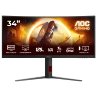 Монитор изогнутый 34" AOC CU34G4, Black/Red