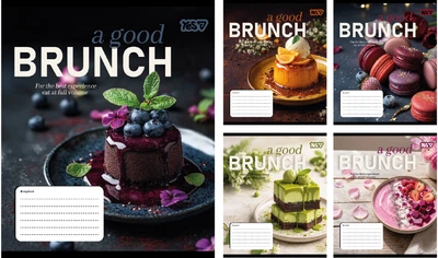 Набор тетрадей ученических Yes Brunch А5 18 листов в клетку 25 шт (769098)