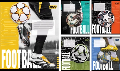 Набор тетрадей ученических Yes Football Energy А5 18 листов в линию 25 шт (768797)