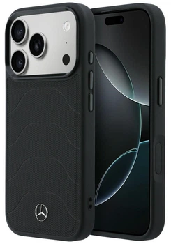 Чохол Mercedes Leather Mesh with Bow Line MagSafe do iPhone 17 Pro Black (Mer008798)