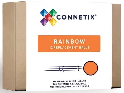 Zestaw drewnianych kulek Connetix Rainbow Ball Pack 12 szt CT-R-00012-BA (850036293200)