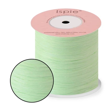 Пряжа Ispie Raffia, М'ята/Opal green: 120 г 250 м. Нитка для в'язання, 100% целюлоза, Іспі Рафія