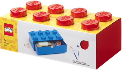 Pojemnik LEGO Klocek z szufladą 8 Czerwony (5711938032012)