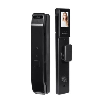 Замок биометрический автономный Trinix TRL-8804BTV Black L/R с Bluetooth и Wi-Fi, распознаванием лиц, ладоней, считывателем отпечатков пальцев и карт Mifare (65-00087)