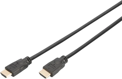 Kabel Digitus HDMI (M/M), 4K@60Hz, Ultra HD, Premium, typ A, z Ethernetem, złoty, 5 m Black (DK-330123-050-S)