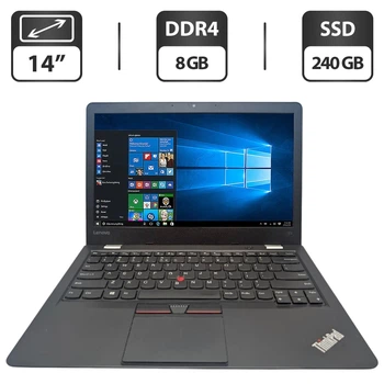 Ноутбук Lenovo ThinkPad 13 / 13.3" (1366x768) TN / Intel Core i3-7100U (2 (4) ядра по 2.4 GHz) / 8 GB DDR4 / 240 GB SSD / Intel HD Graphics 620 / WebCam б/в