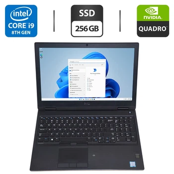 Мобильная рабочая станция Dell Precision 7530 / 15.6" (1920x1080) IPS / Intel Core i9-8950HK (6 (12) ядер по 2.9 - 4.8 GHz) / 16 GB DDR4 / 256 GB SSD / nVidia Quadro P1000, 4 GB GDDR5, 128-bit / WebCam б/у