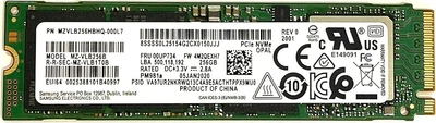 SSD диск Samsung PM981a 256GB M.2 2280 PCIe 3.0 x4 NVMe TLC 3D NAND (MZ-VLB256B / MZ-VLB256C) (б/в)