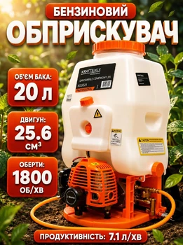 Бензиновый опрыскиватель садовый Kraft & Dele KD5221 20 л 7.1 л/мин для обработки кустов растений деревьев опрыскиватель на бензине ранцевый портативный мотоопрыскиватель с ремнями для сада огорода дачи теплицы