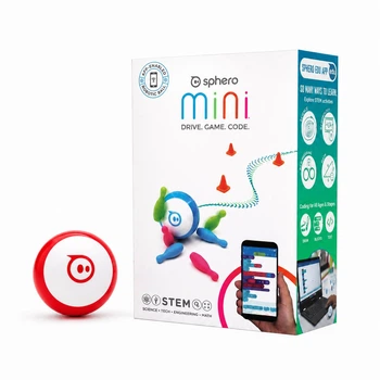 Робот Sphero Mini Червоний |Програмований робот-куля | Активне STEM навчання 8+ | Швидкий старт у кодингу | Bluetooth куля | Draw, Blocks, Python, JavaScript | Sphero Edu