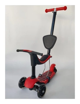Дитячий самокат з сидінням та батьківською ручкою 3 в 1 Scooter Horned 0332-4S (ARI_30c80)