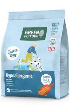 Сухий корм Green Petfood InsectDog Hypoallergen Гіпоалергенний беззерновий корм для собак з протеїном комах 0,9 кг (89536)