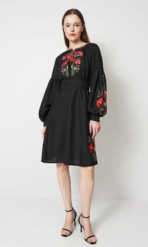 Сукня-вишиванка жіноча vishivano4ka 1205-5к 58 чорна