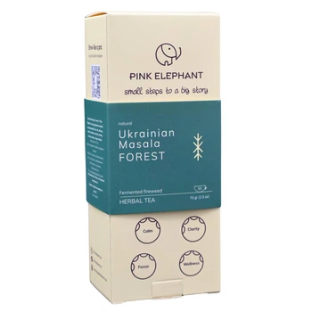 Иван-чай с калганом, яблоком и можжевельником Ukrainian Masala. Forest 70 г Pink Elephant