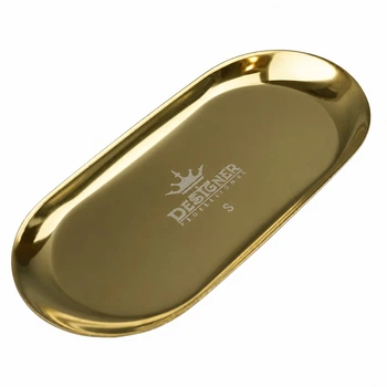 Металевий лоток для зберігання інструментів Designer розмір S (18х8,7 см) Gold