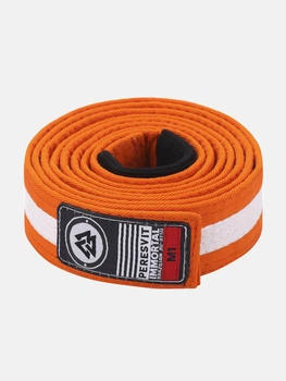 Детский пояс для БЖЖ Kids BJJ Gi Belt Orange White Stripe M1 Цвет Оранжевый (501280-962-M1)