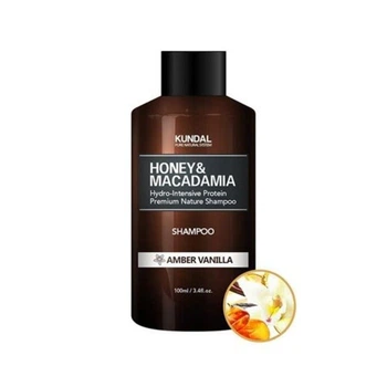 Шампунь восстанавливающий «Амбра Ваниль» 100 мл Kundal Honey & Macadamia Nature Shampoo Amber Vanilla