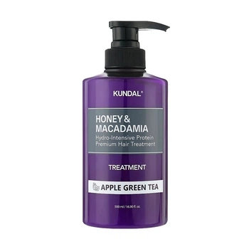 Кондиционер для волос «Яблоко и зеленый чай» 500 мл Kundal Honey & Macadamia Protein Hair Treatment Apple Green Tea