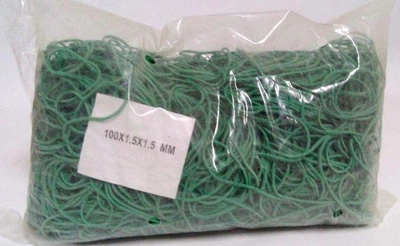 Банковские резинки, Plast, №100, зеленые, 1,5 мм, диаметр 100 мм, 1 кг, для упаковки и вязания зелени