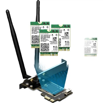 Сетевая карта EDUP NGFF M.2 на PCI-E для настольных компьютеров/беспроводная сетевая карта, Intel 9260 AX200 Bare Board, с антенной переменного тока EP-9625