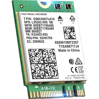 Сетевая карта EDUP AX210 для ноутбуков, модуль Wi-Fi 6 Gigabit Triple-Band 5374M, встроенная беспроводная сетевая карта для ноутбуков, интерфейс M2, беспроводной приемник сигнала Wi-Fi + Bluetooth 5.3