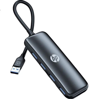 Док-станция расширения HP USB3.0 Hub, высокоскоростная 4-портовая док-станция расширения, многопортовый адаптер-конвертер для ноутбука, длина кабеля 0,15 метра.