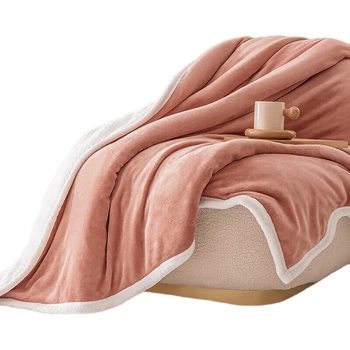 JD Original Mousse Blanket, 2100 г, тришарова потовщена ковдра, двостороння двоколірна фланелева дитяча ковдра, 1,5x2 м