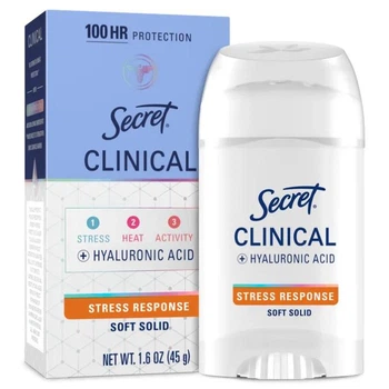 Дезодорант антиперспирант Secret Clinical Strength Invisible Soft Solid Stress Response женский кремовый 45 г