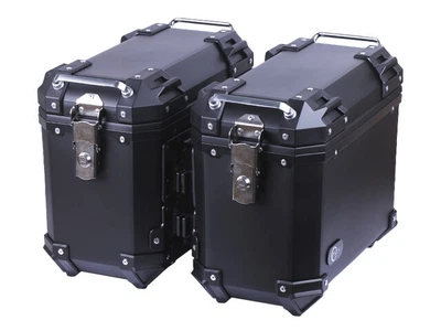 Кофры боковые YBX для мотоцикла, черные пластиковые (пара), 28л