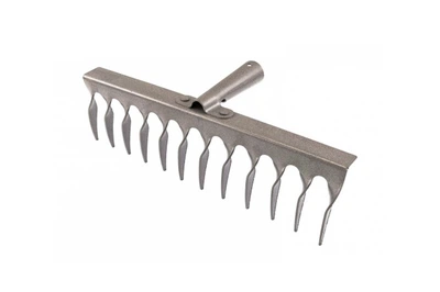 Граблі виті Mastertool з 12 зубцями, вага 0,58 кг, довжина 355 мм, висота 105 мм