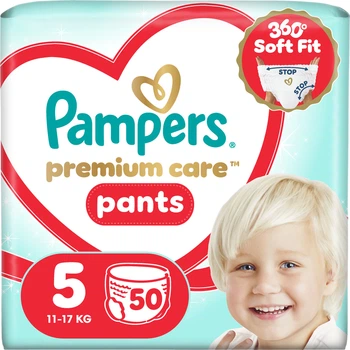 Подгузники-трусики Pampers Premium Care Pants Размер 5 (11-16 кг) 50 шт (8006530320085)