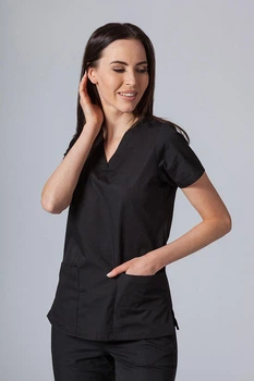 Женская медицинская рубашка STUGA MEDICAL черная (7700801) XS