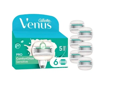 Змінні картриджі Gillette Venus ComfortGlide Sensitive, 6 шт