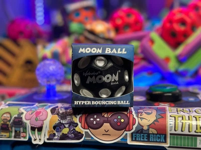 М'ячик-стрибунець Waboba Moon Ball | Чорний, у коробці | Іграшка для дітей та дорослих