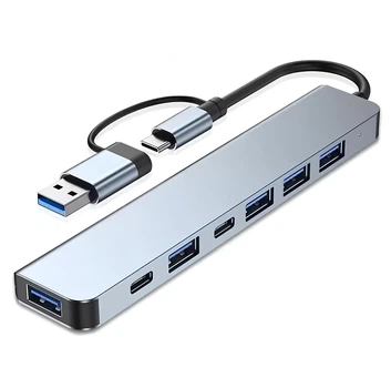 Type-c USB 3.0 хаб CUHub 7в1 юсб HUB переходник 7 в 1