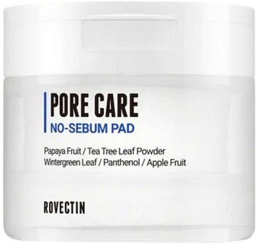 Пади себорегулюючі Rovectin Pore Care No-Sebum Pad для очищення пор 60 шт (8809348504285)