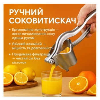 Ручна соковитискач для фруктів соку з затискачем