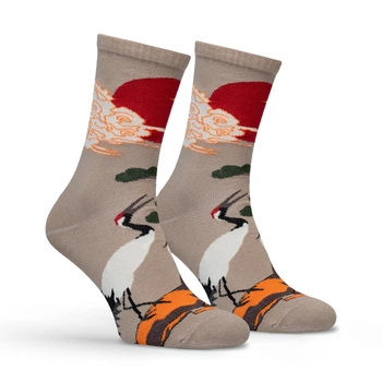 Шкарпетки Premier Socks: "Журавель на світанку", прикольні шкарпетки, унісекс, 40-42