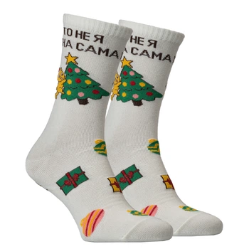 Шкарпетки Premier Socks: "То не я, вона сама", шкарпетки новорічні, унісекс, 40-42