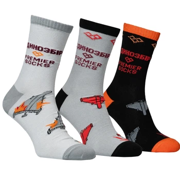 Набір патріотичних шкарпеток Premier Socks "Єдинозбір. Знищення шахедів", 3 пари, розм. 40-42