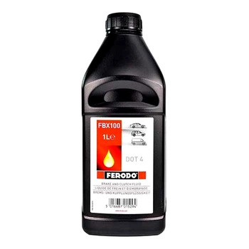 Гальмівна рідина FERODO DOT 4 Synthetic пластик 1 л FBX100 (FBX100)