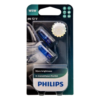 Автолампа розжарювання PHILIPS X-tremeVision Pro150 W5W W2.1x9.5d 5W 12V синя 12961XVPB2 (12961XVPB2)