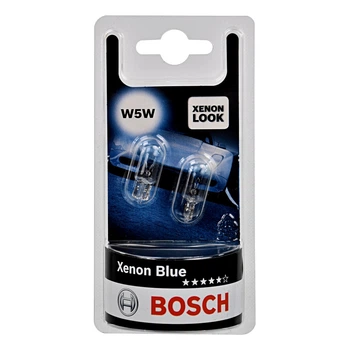 Автолампы накала BOSCH Xenon Blue W5W W2.1x9.5d 5W 12V прозрачные (1987301033)