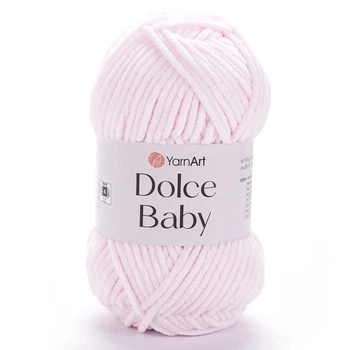 Плюшева пряжа YarnArt Dolce Baby 781 рожевий діамант, 50 гр