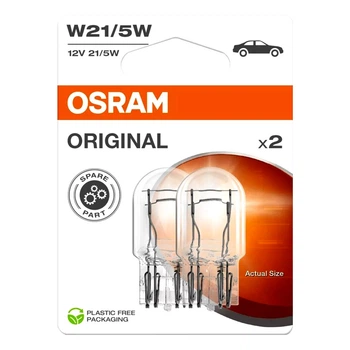 Автолампа розжарювання OSRAM Original W21/5W W3x16q 5W 12V прозрачна 75152BL (75152BL)
