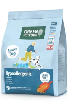 Сухой корм Green Petfood InsectDog Hypoallergen Гипоаллергенный беззерновой корм для собак с протеином насекомых 0,9 кг
