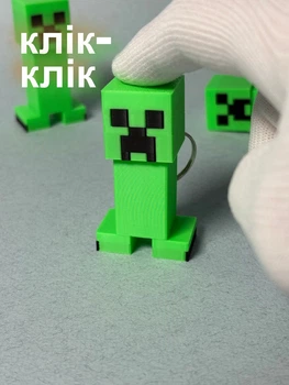 Брелок-кликер Майнкрафт Криспер анти-стрес 3D-печать