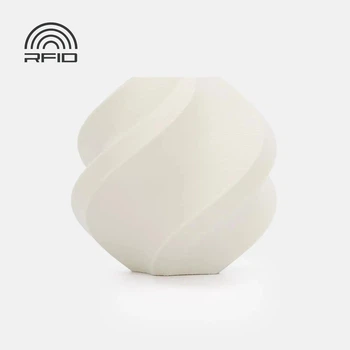 PLA-пластик Філамент Bambu Lab PLA Matte Bone White (11103) для 3D-принтера - 1Кг, 1.75mm Матовий Refill (Без Котушки) з RFID чіпом (NFC)